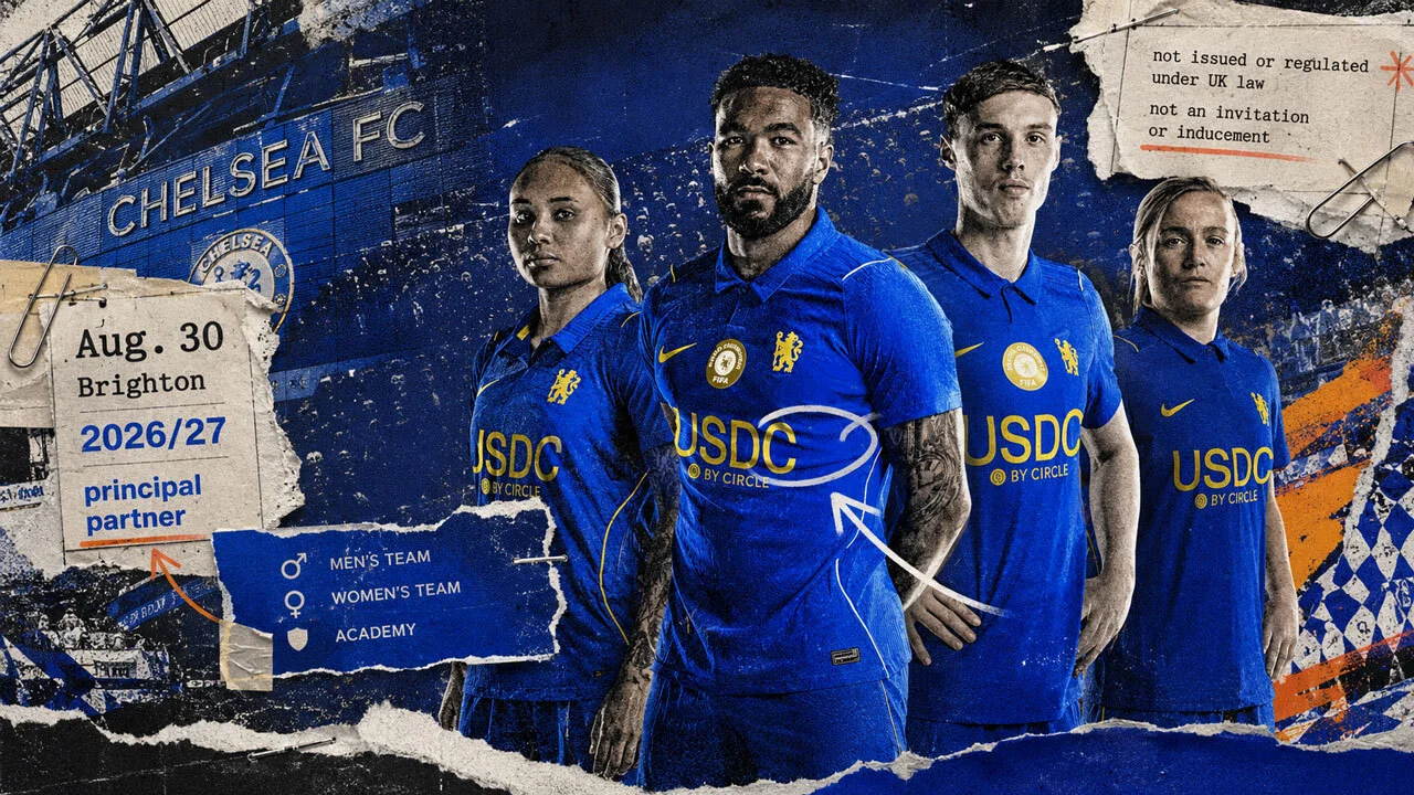 Circle puts USDC on Chelsea shirts for 2026/27