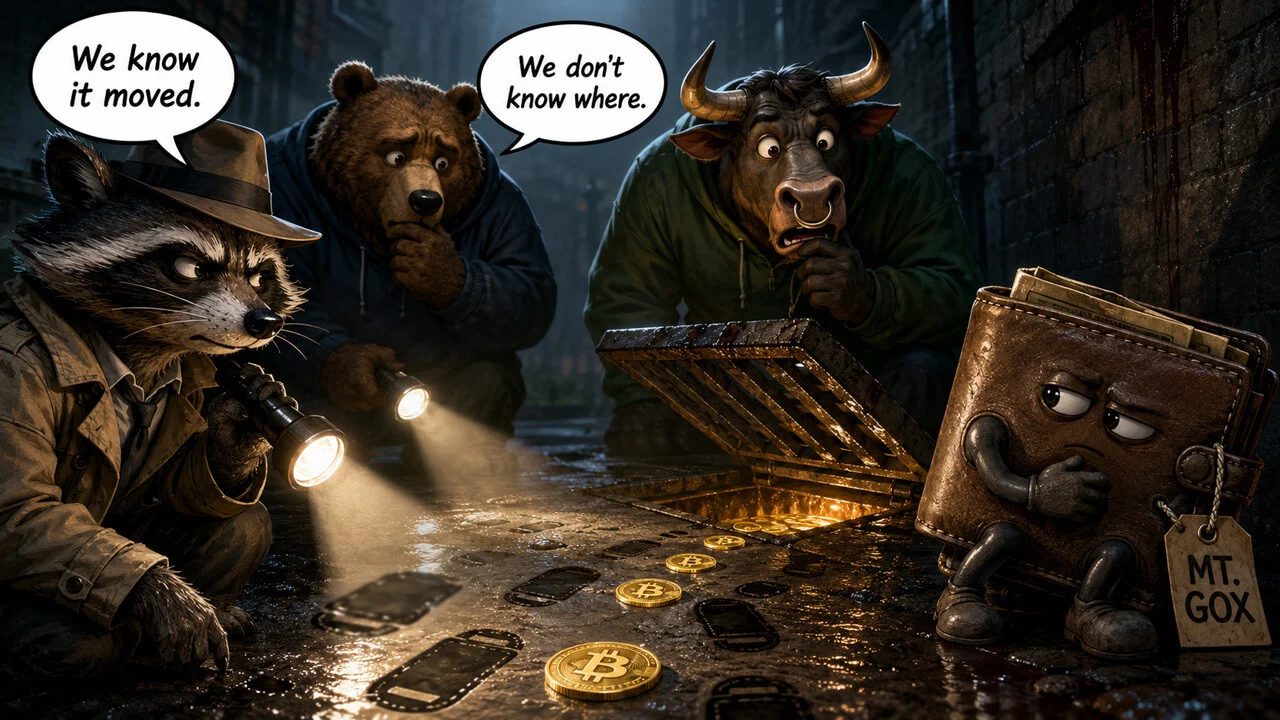 Las carteras de Mt. Gox mueven 10,422 BTC por valor de 739 millones de dólares mientras el precio cae