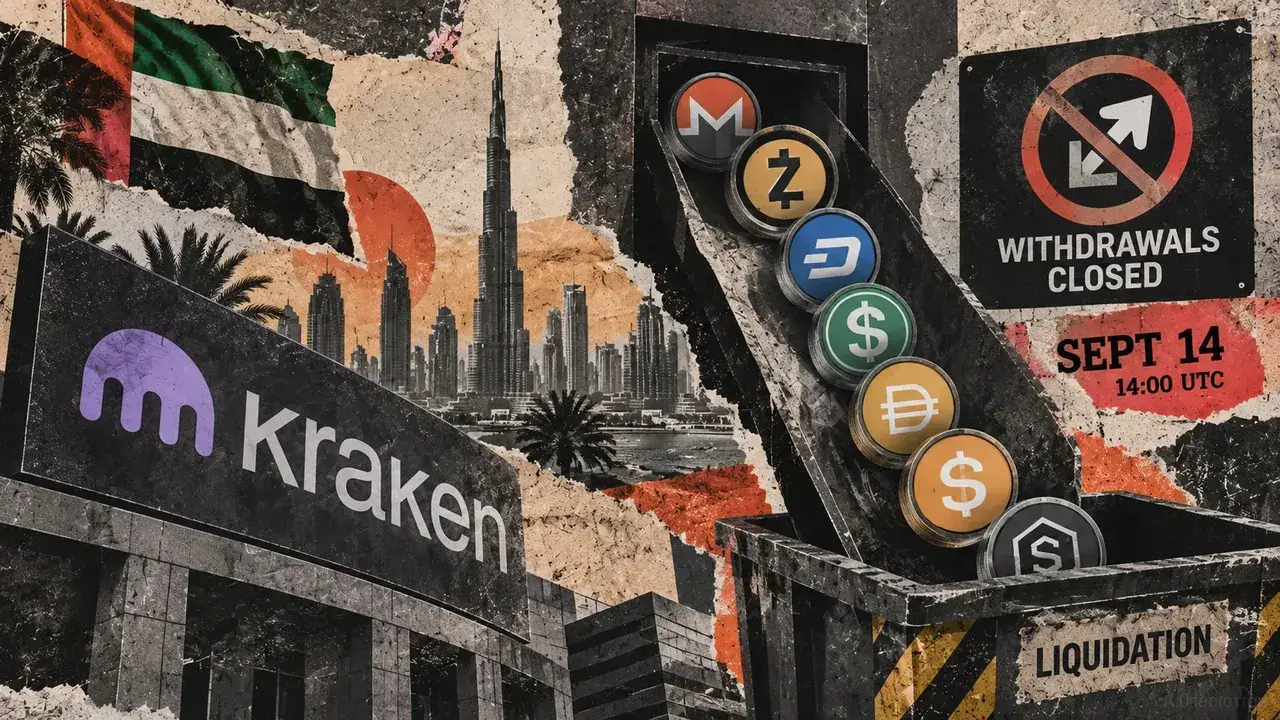 XMR, ZEC, DASH: Kraken BAE'de Tasfiyeyi Başlatıyor