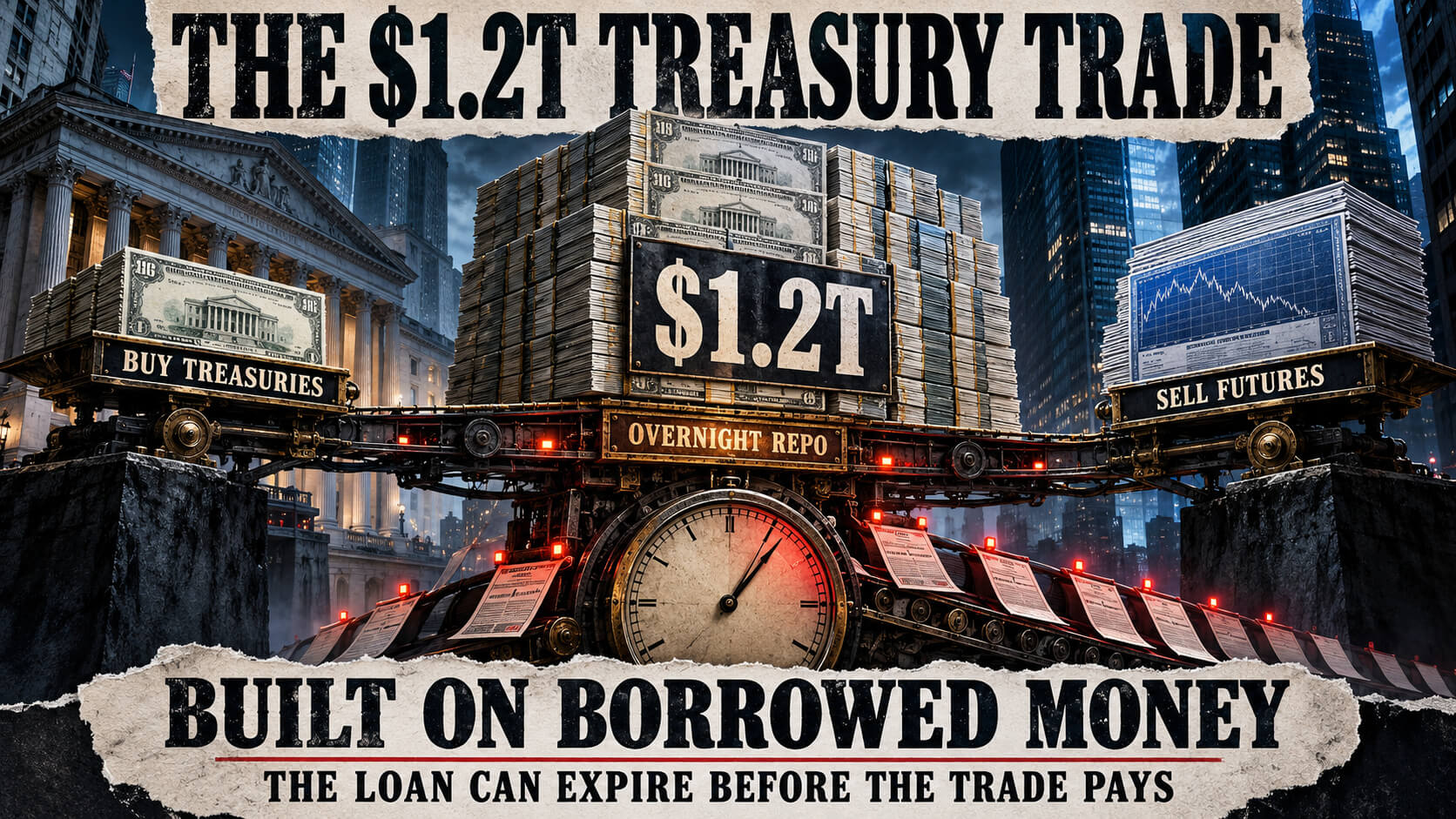 Treasury Basis Trade Shrinks 20% to $1.2T