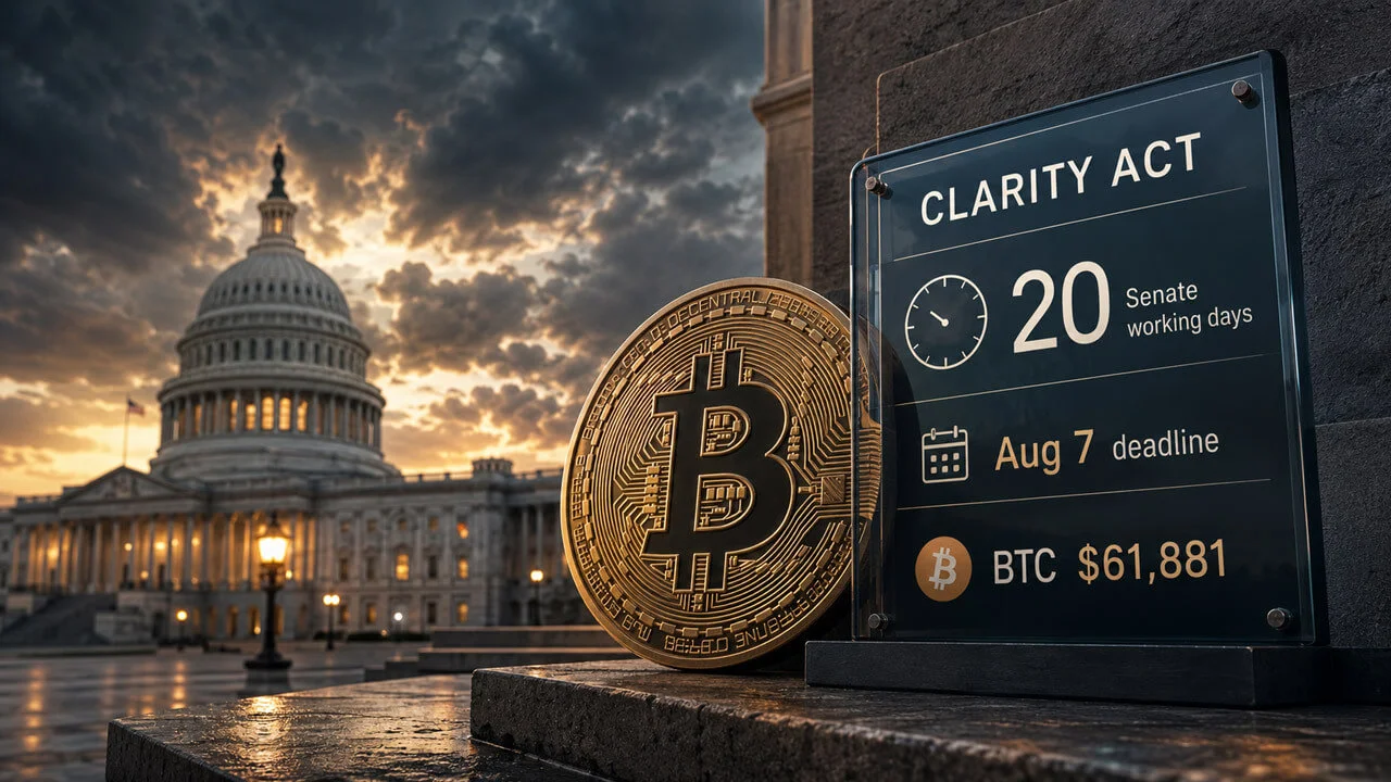 Bitcoin +10 % : le CLARITY Act face à une fenêtre serrée au Sénat