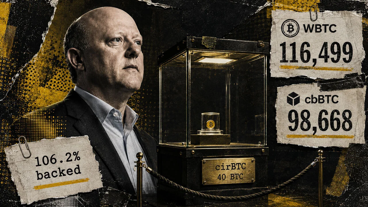 cirBTC hält nur 40 BTC trotz 106 Prozent Reserve