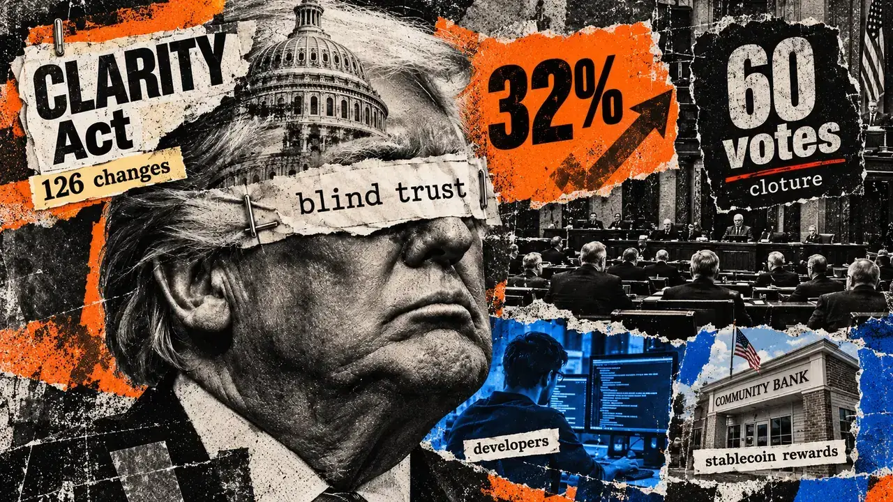 CLARITY Act odds surge past 32% on Trump ethics move