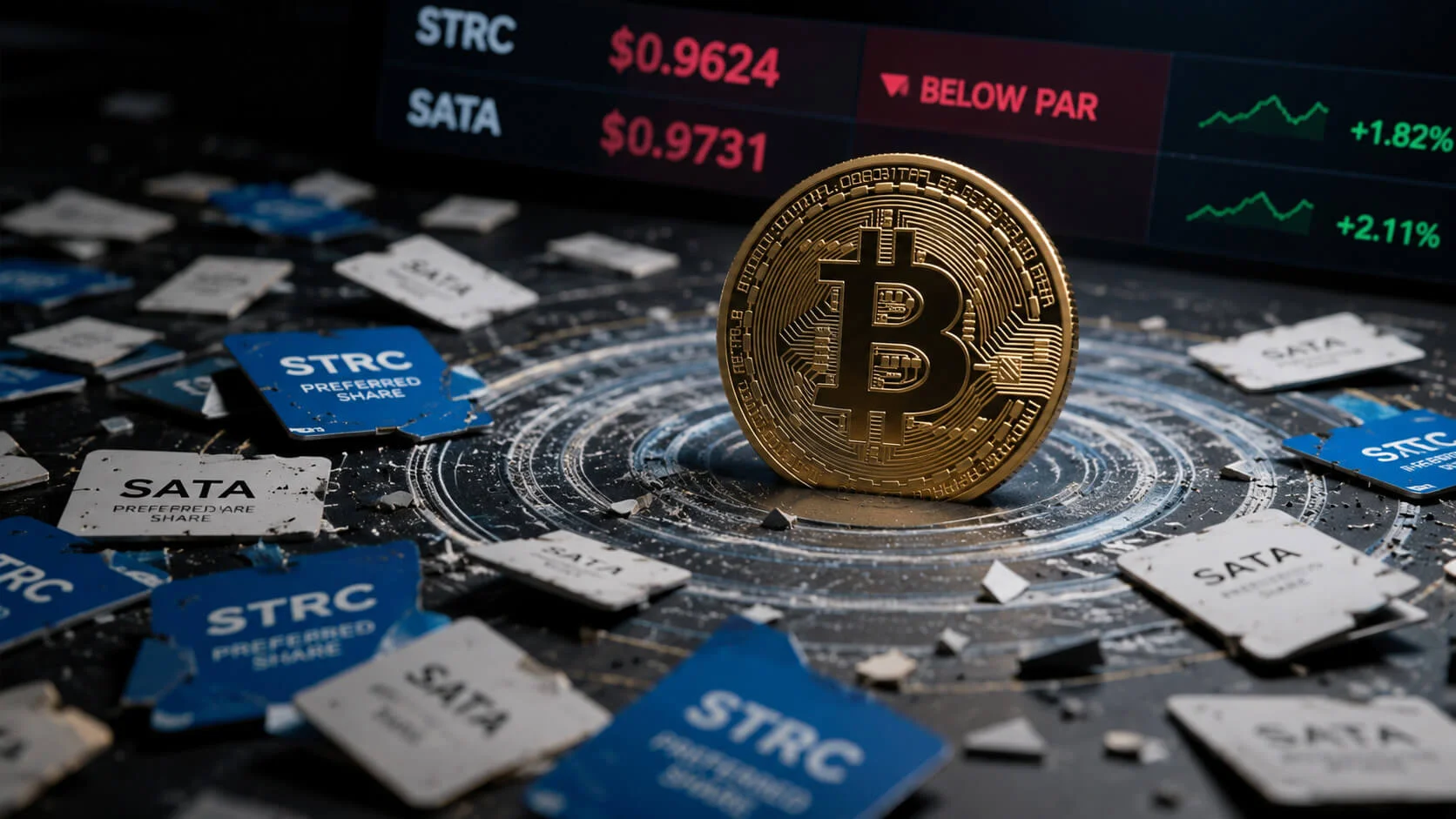 Bitcoin-Treasury-Crash: STRC fällt auf 82,50 $, SATA rutscht unter Par