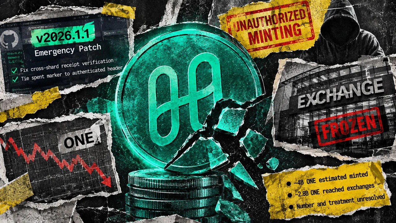 Harmony weighs full rollback as $ONE mint floods exchanges