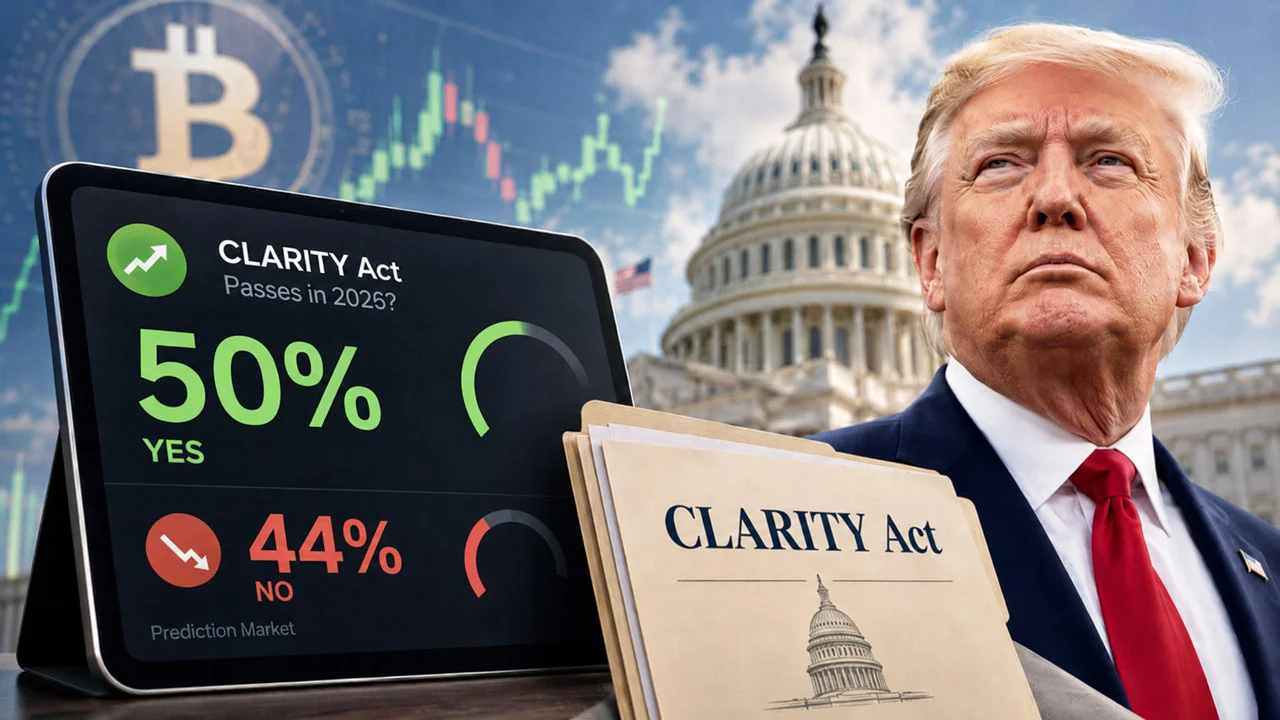 CLARITY Act passage odds cut to 50% on Senate calendar delay