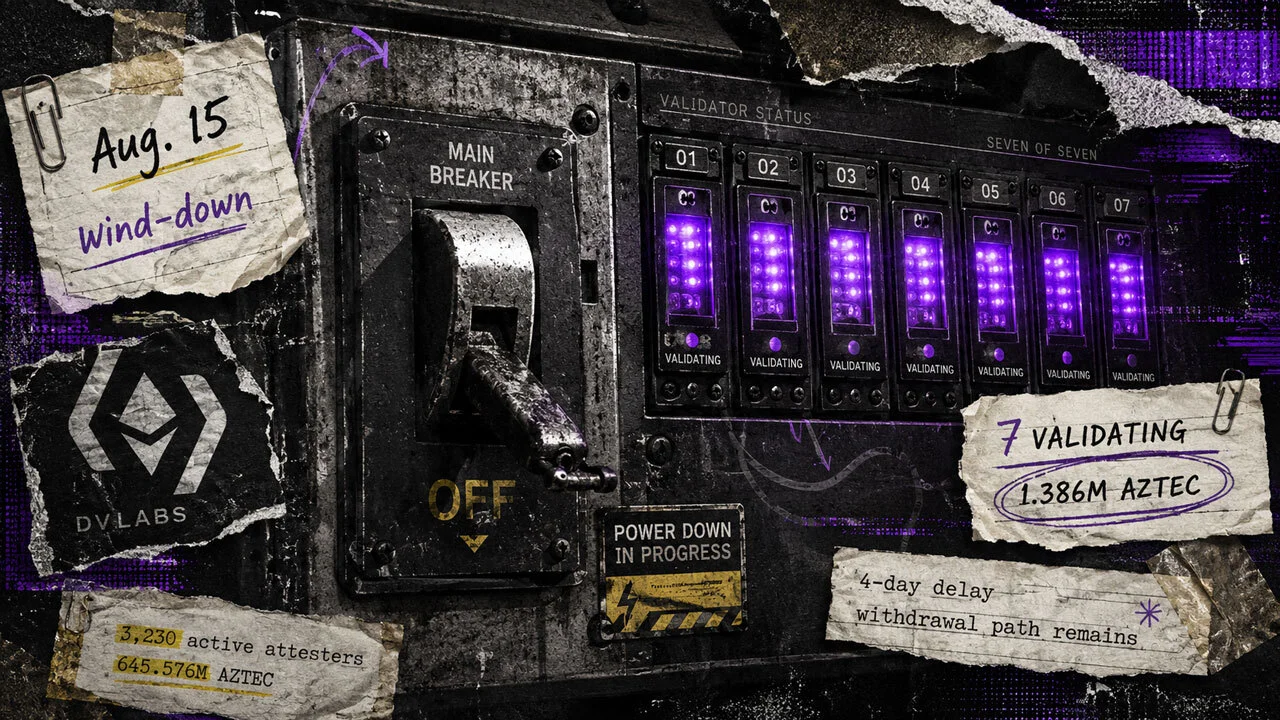 Aztec validator miss traps 1.3M tokens onchain