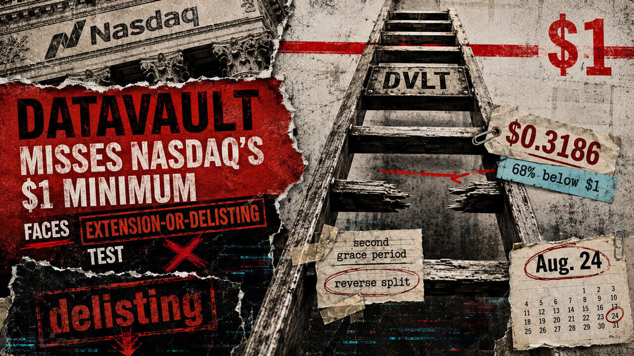 Datavault AI Faces Nasdaq Deadline With DVLT 68% Below $1