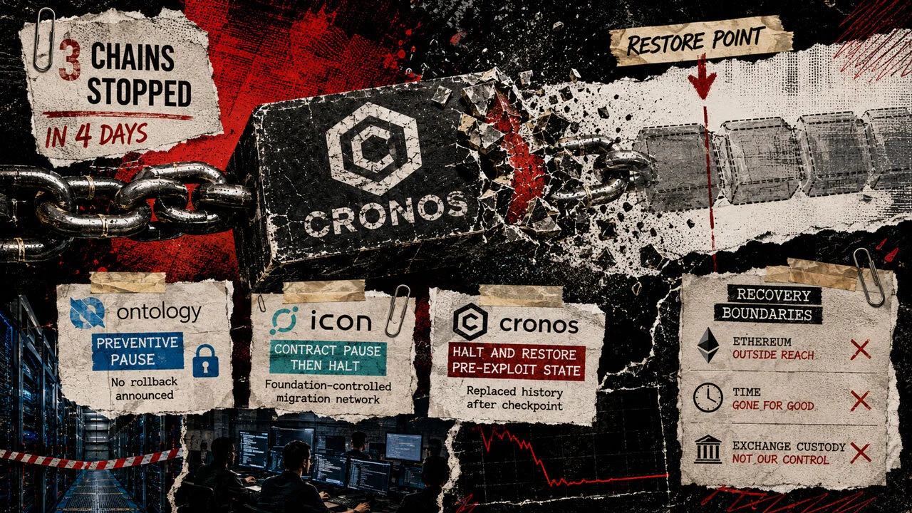 Cronos rollt Chain wegen Tectonic-Exploit um 75 Mio. Dollar zurück