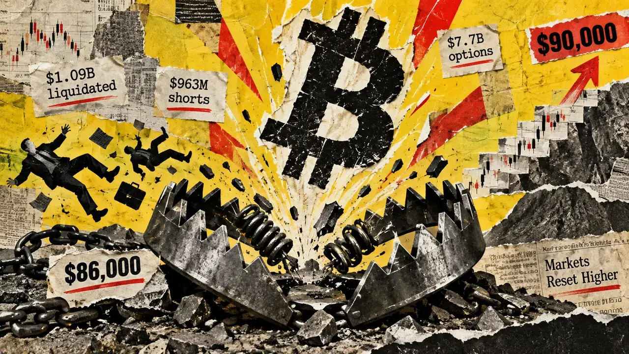 Bitcoin franchit 86 000 $ et liquide 1 Md$ de shorts