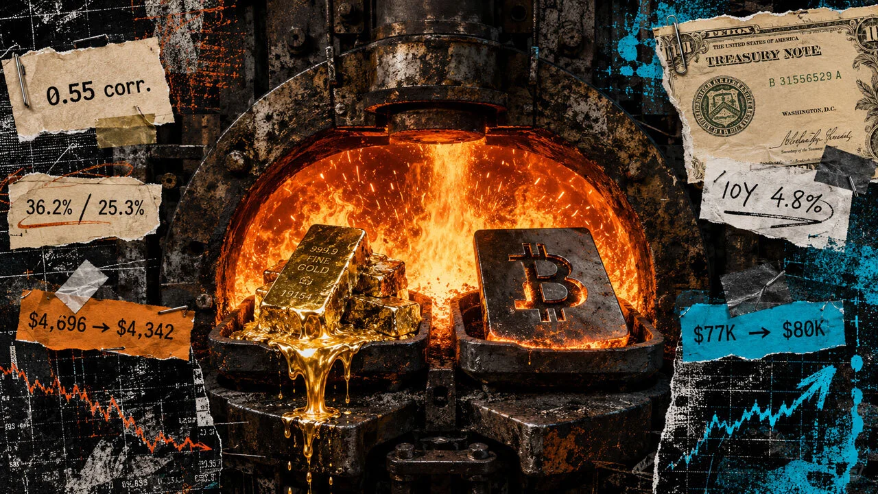 Bitcoin-Gold Volatility Ratio Hits Six-Year Low