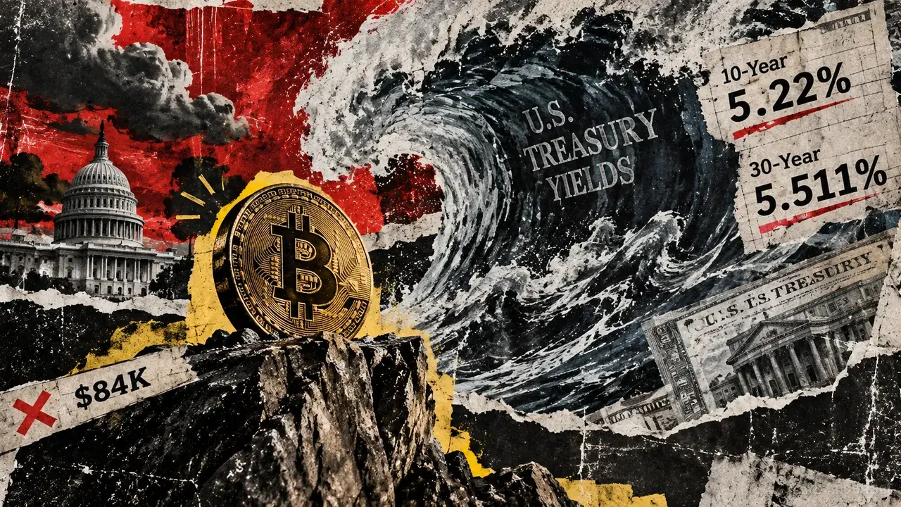 Bitcoin Holds Near $84K as 10-Year Treasury Yield Hits 5.22%