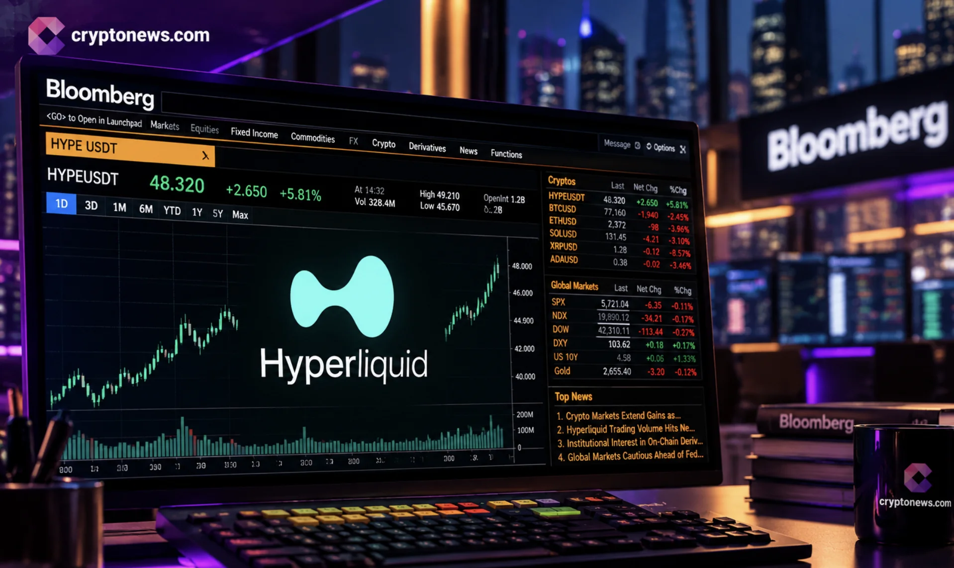 Hyperliquid Verileri Bloomberg Terminal’de Canlı Yayına Girdi
