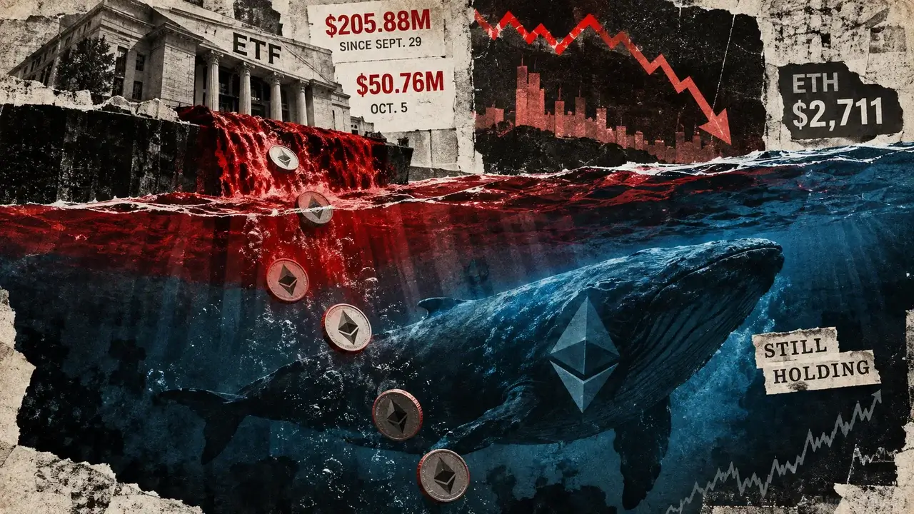 ETH Holds Near $2,700 as ETF Outflows Reach $206M