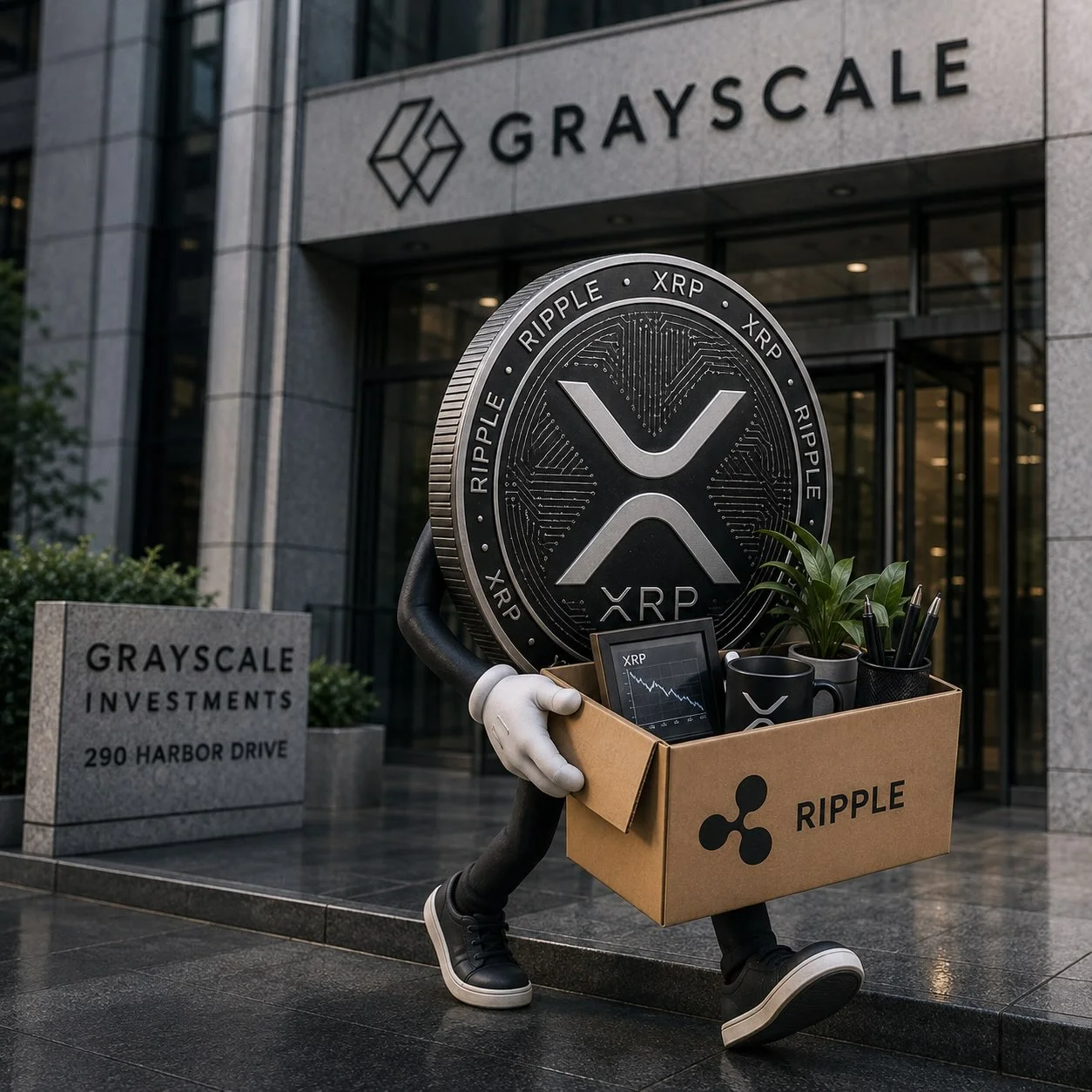 XRP Falls to $1.02 as Grayscale Trust Cuts Holdings 55%