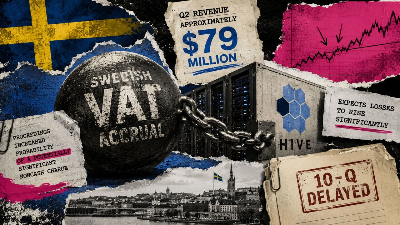 HIVE Faces $80M Swedish Tax Problem After $79M Quarter