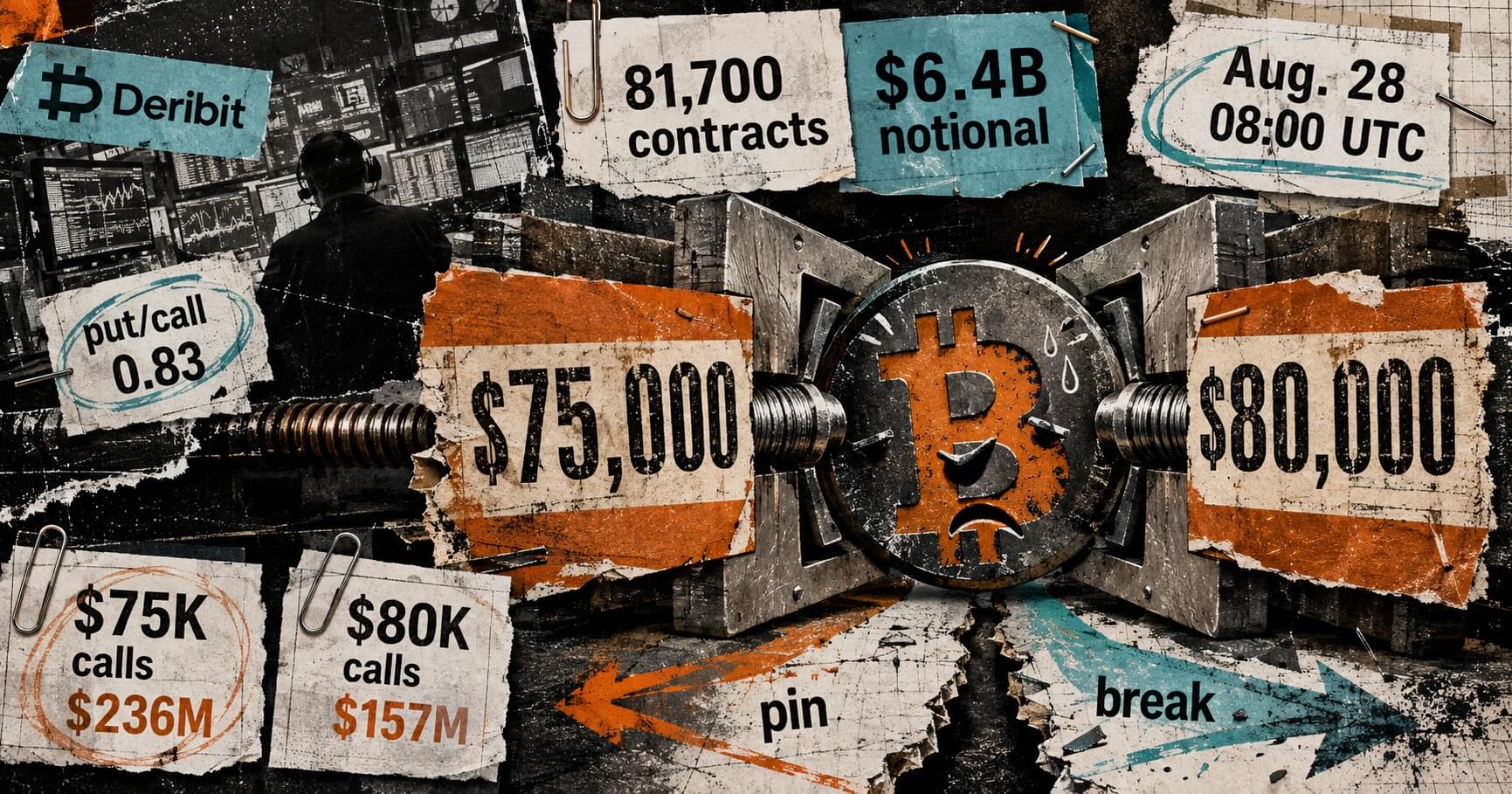 Bitcoin Faces $6.4B Options Expiry Between $75K and $80K