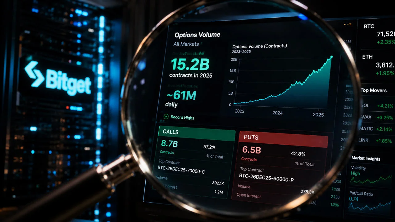 Bitget lanza opciones sobre acciones de EE. UU. en su app cripto