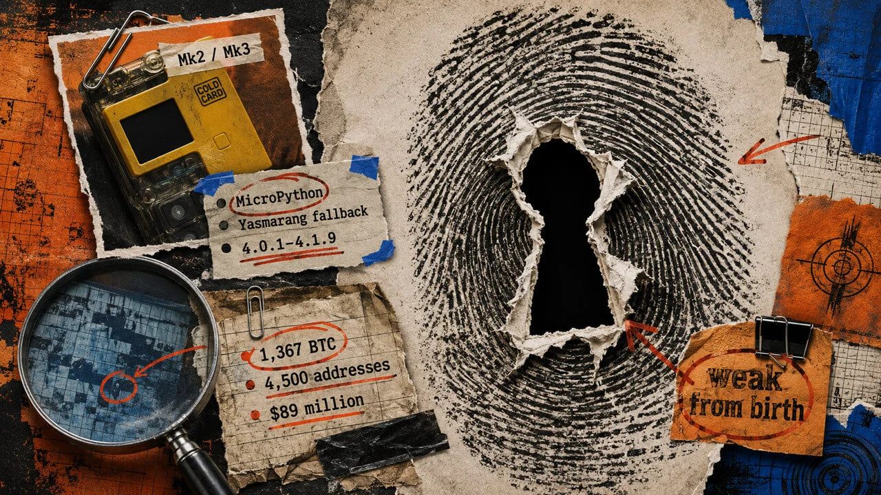 Coldcard hatası, eski cüzdanlardan 77.000 BTC'lik göçü tetikledi