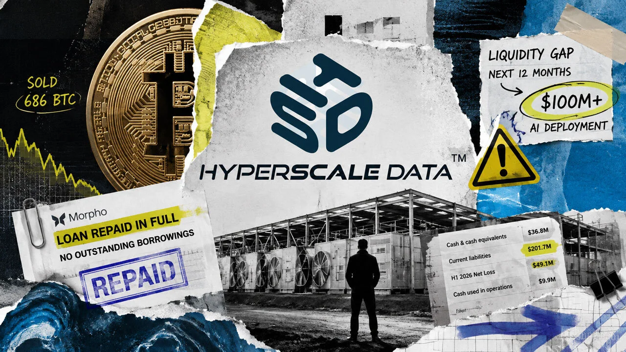 Hyperscale Sells 686 BTC as Cash Won’t Cover 12 Months