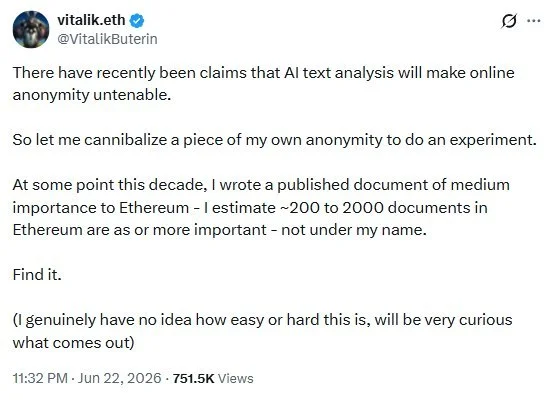 ETH: desafío IA de Vitalik cumple 13 días sin respuesta