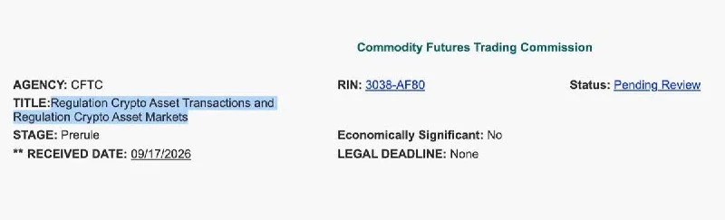 CFTC Files Crypto Transactions Rulemaking: Key Details