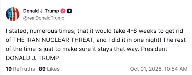 Trump Claims He Ended Iran’s Nuclear Threat in One Night