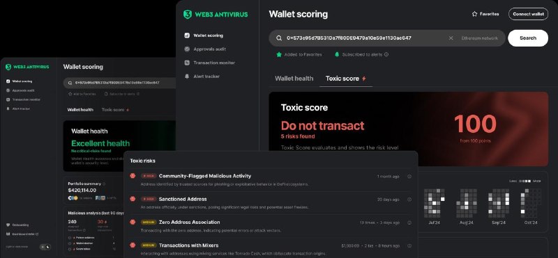 Web3 Antivirus te permite auditar cualquier wallet sin conectar…