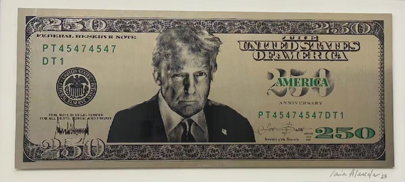Funcionarios de Trump impulsan un billete de $250 con la imagen del presidente