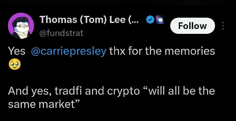 Bitcoin Tom Lee Tahmini: TradFi ve Kripto Tek Birleşik Pazara