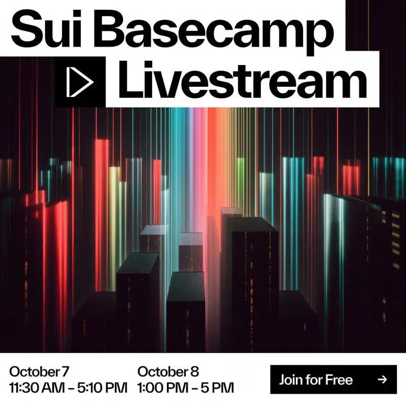 Sui Basecamp 2026 Sets Livestream for Oct. 7–8