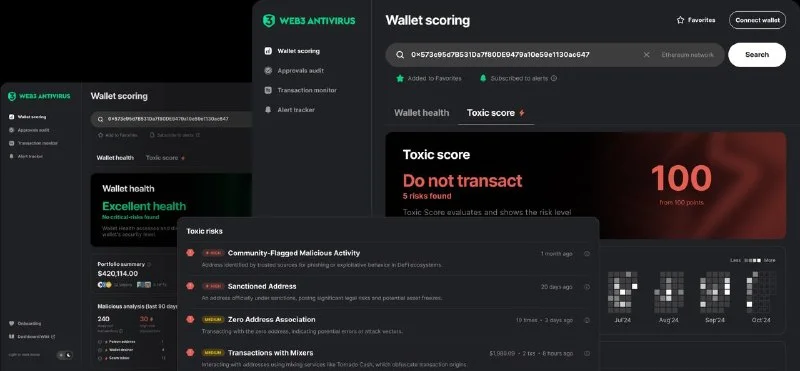 Web3 Antivirus lets you audit any wallet without connecting…