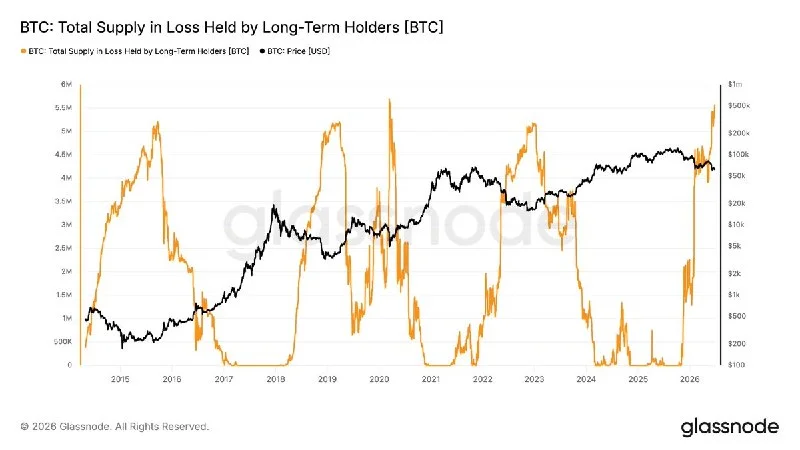 BTC-Langzeitinhaber halten jetzt 5,6 Millionen Coins mit Verlust