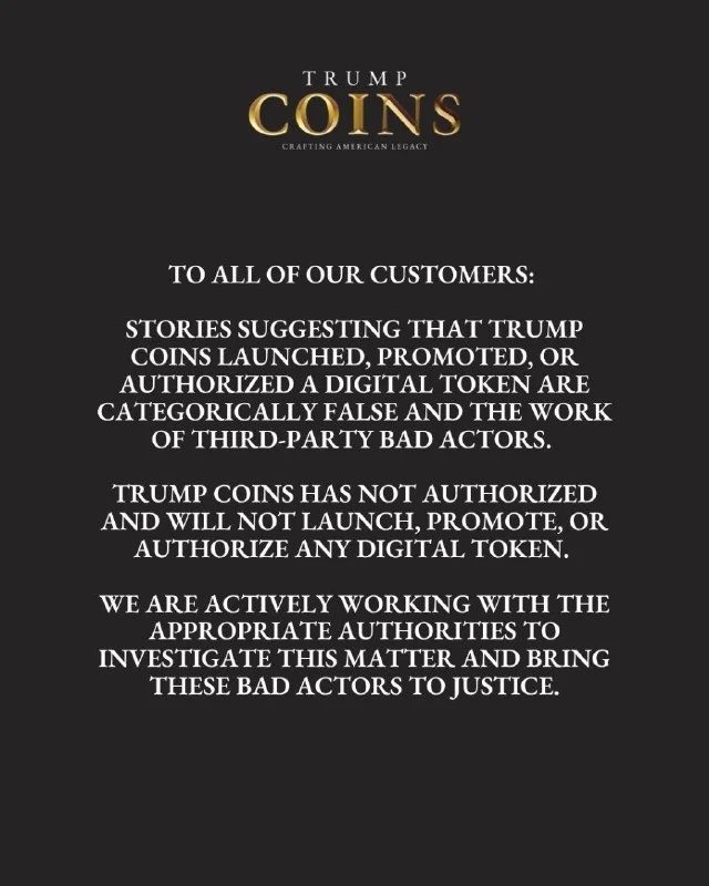 Real Trump Coins Dijital Token Çıkardığını Reddetti