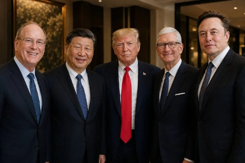 Trump Invites Musk, Cook, and Fink to Join China Summit with Xi Jinping.