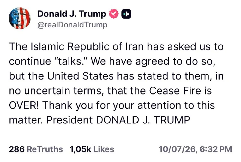 Trump rompe el alto el fuego con Irán y paraliza las nucleares