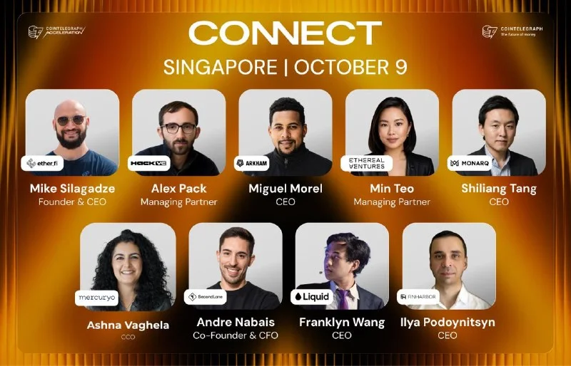 Cointelegraph CONNECT Hosts Founder Pitches on Oct. 9