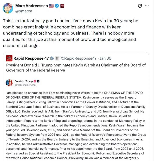 Fed Taps Marc Andreessen to Co-Lead New AI Task Force