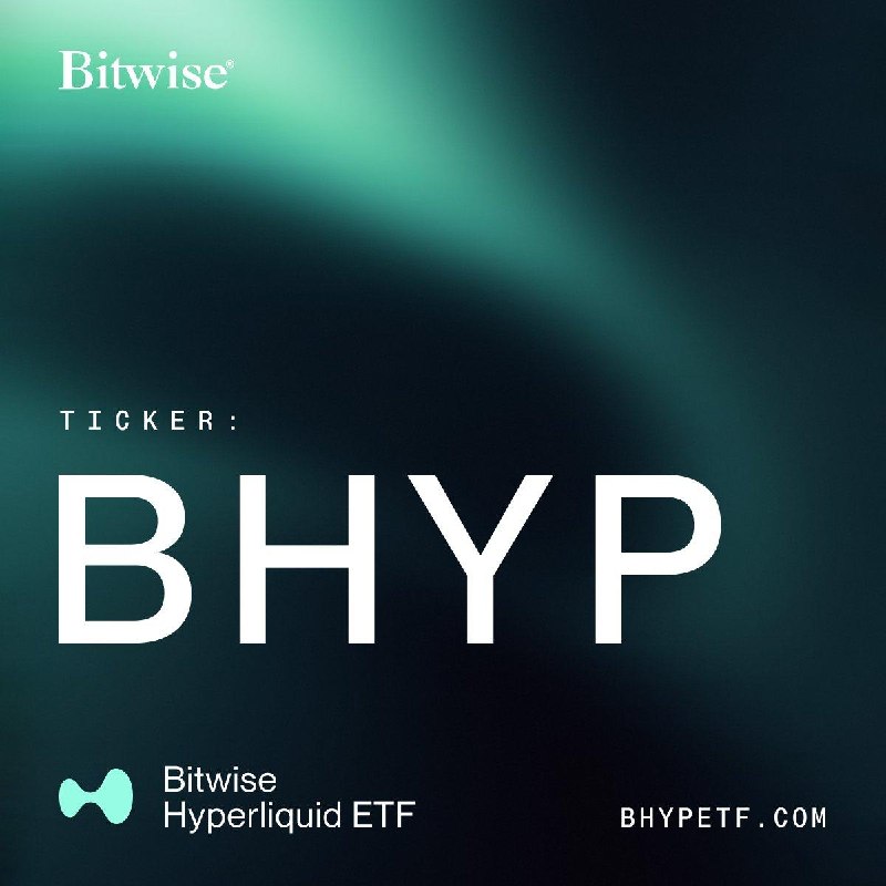 Bitwise, İçeride Staking ile Hyperliquid ETF $BHYP'yi Başlatıyor — İşlemler Yarın Başlıyor!