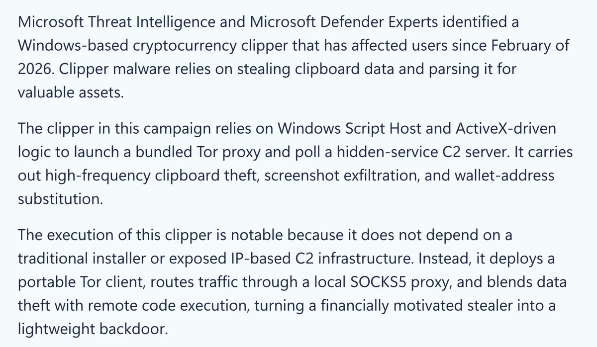 Malware cripto usa Tor para robar wallets en Windows