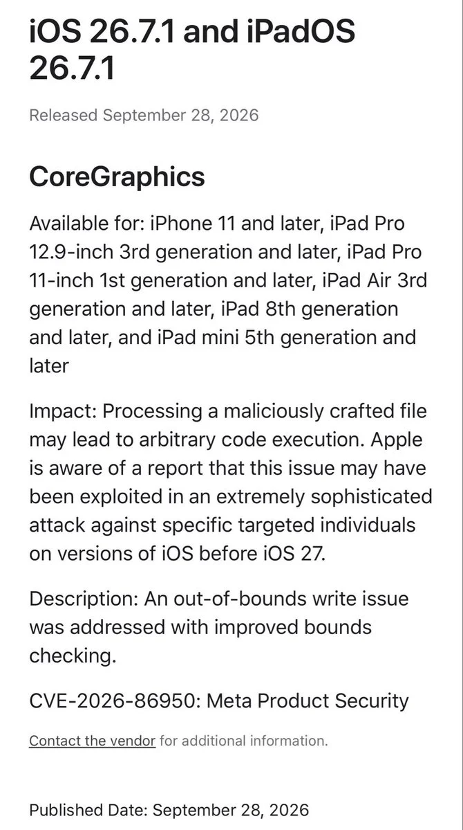 Apple Patches Zero-Day Linked to Crypto Wallet Drains