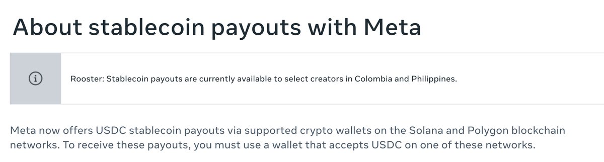 Meta Rolls Out USDC Payouts to Creators in Colombia and the Philippines

After s
