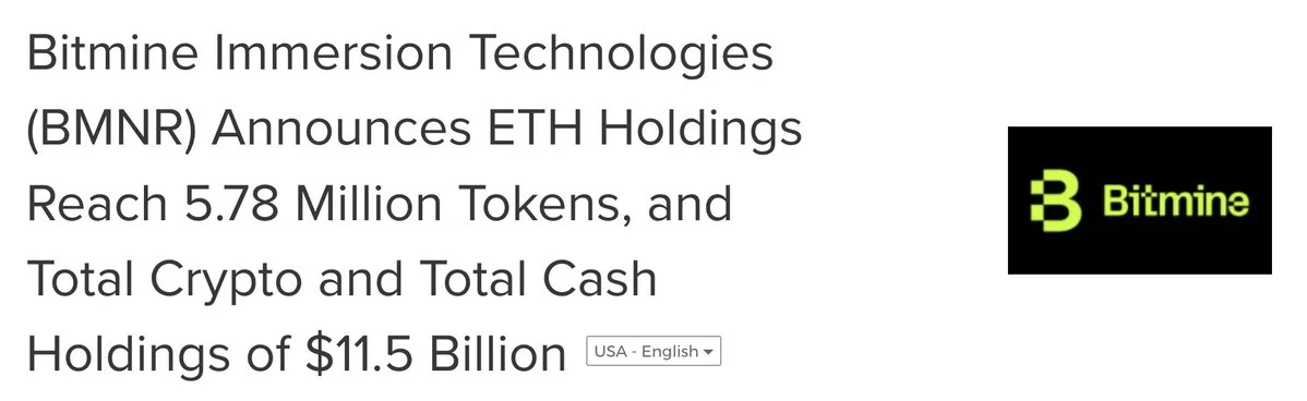 ETH: BitMine Adds 7,430 Tokens, Holdings Top 5.77M