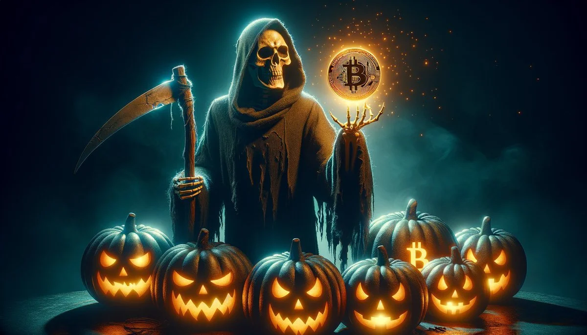 Bitcoin cai 30% para $77.400 no Halloween de 2026