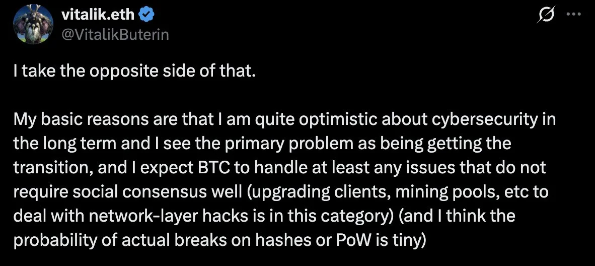 Vitalik defends Bitcoin PoW against AI attack thesis