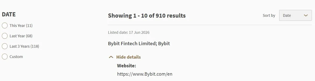 Bybit ajouté à la liste d'alerte des investisseurs de la MAS de Singapour !