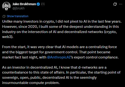 Brukhman da CoinFund: IA descentralizada contraria o governo…