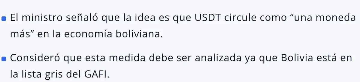 USDT avanza hacia el sistema nacional de pagos de Bolivia
