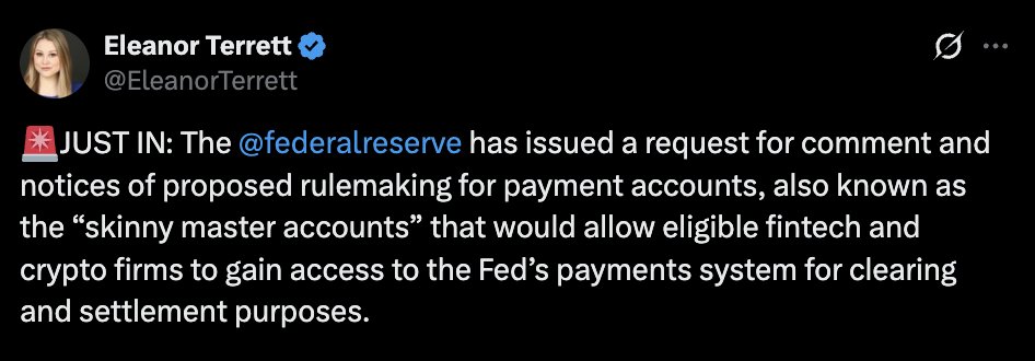Fed Proposes 'Skinny Master Accounts' to Open Payment Rails for Crypto and Fintech Firms!