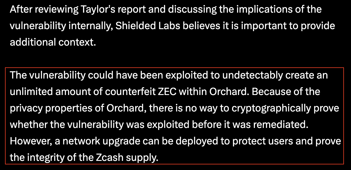 Zcash Orchard bug could have minted unlimited counterfeit…